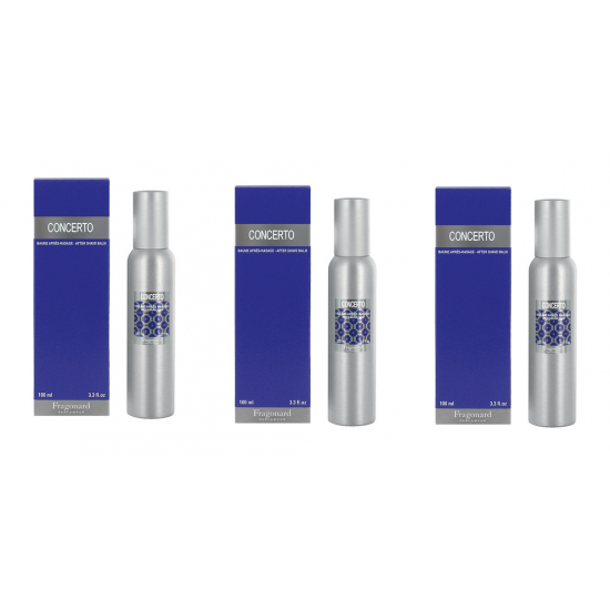 3x Fragonard Concerto after-shave balm 100ml