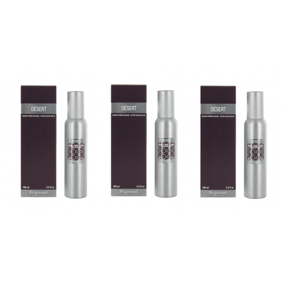 3x Fragonard Desert after-shave balm 100ml