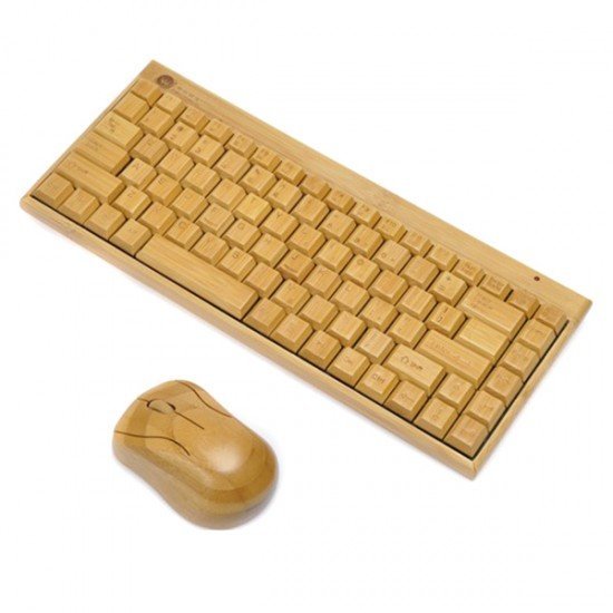 Bamky - wooden keyboard and mouse Bamky - wooden keyboard and mouse
