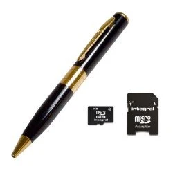 Kampen - Stift mit Mini Kamera / Spionfeder / Überwachungskamera Kugelschreiber mit 4GB SD-Karte