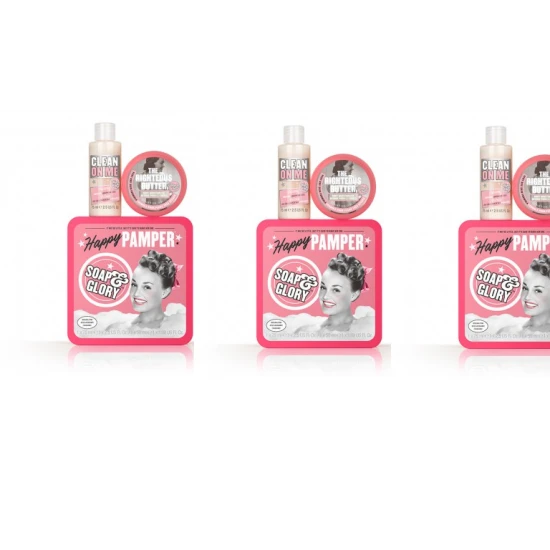 3x Soap & Glory Happy Pamper Geschenk-Set