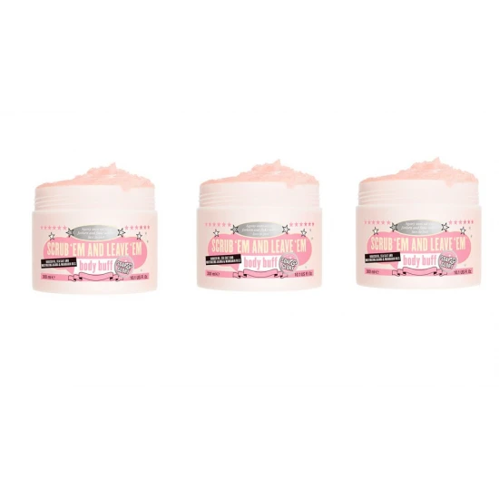 3x Soap & Glory Scrub´Em & Leave´Em Körperpeeling 300ml