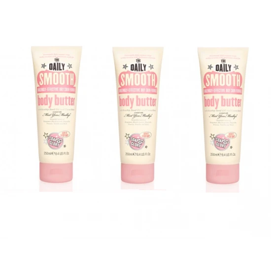 3x Soap & Glory The Daily Smooth tělové máslo 250ml